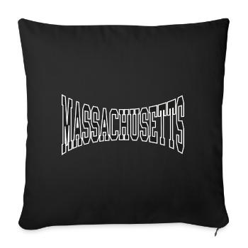 Massachusetts - Sofa pillowcase 17,3'' x 17,3'' (45 x 45 cm) - black - Front