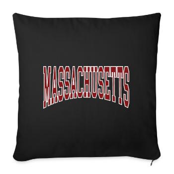 Massachusetts - Sofa pillowcase 17,3'' x 17,3'' (45 x 45 cm) - black - Front
