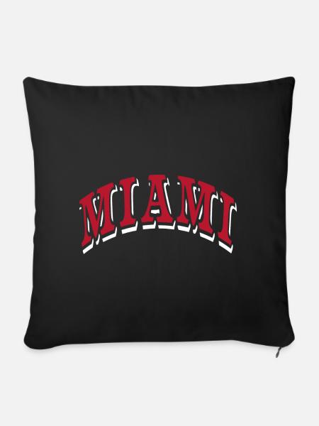 Miami - Sofakissenbezug 45 x 45 cm - Schwarz