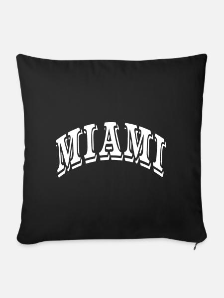 Miami - Sofakissenbezug 45 x 45 cm - Schwarz