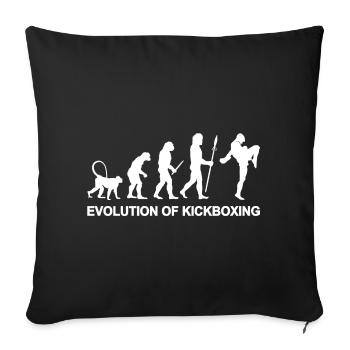 Development of kickboxing - Sofa pillowcase 17,3'' x 17,3'' (45 x 45 cm) - black - Front