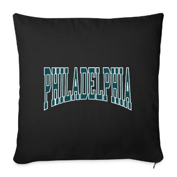 Philadelphie - Housse de coussin décorative 45 x 45 cm - noir - Devant