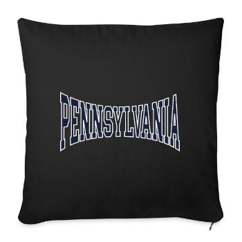 Pennsylvania - Sofa pillowcase 17,3'' x 17,3'' (45 x 45 cm) - black - Front