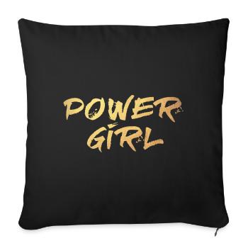Power Girl Gold Girl Energy Handwriting Deluxe - Sofa pillowcase 17,3'' x 17,3'' (45 x 45 cm) - black - Front