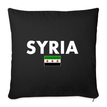 Syria - Sofa pillowcase 17,3'' x 17,3'' (45 x 45 cm) - black - Front