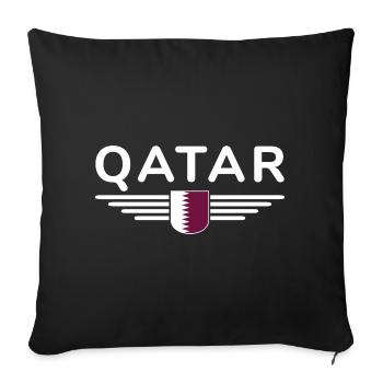 Katar Design – Exklusiv und Modern - Sofakissenbezug 45 x 45 cm - Schwarz - Vorne
