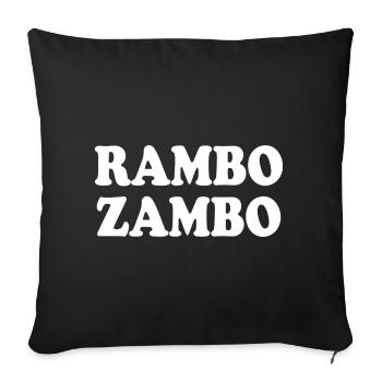 Rambo zambo - Sofa pillowcase 17,3'' x 17,3'' (45 x 45 cm) - black - Front