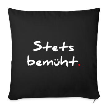 Always striving – with a full stop - Sofa pillowcase 17,3'' x 17,3'' (45 x 45 cm) - black - Front