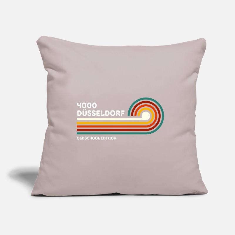 Düsseldorf Retro Shirt 4000 Postal Code Sofa pillowcase 17,3'' x 17,3'' (45 x 45 cm)