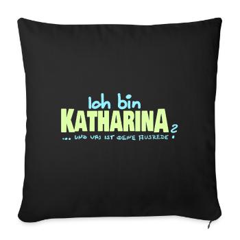 Katharina Katharina - Housse de coussin décorative 45 x 45 cm - noir - Devant