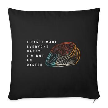 Oysters - Sofa pillowcase 17,3'' x 17,3'' (45 x 45 cm) - black - Front