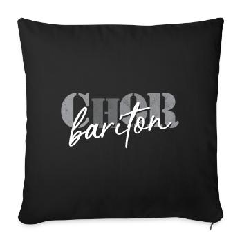 Choir Baritone - Sofa pillowcase 17,3'' x 17,3'' (45 x 45 cm) - black - Front