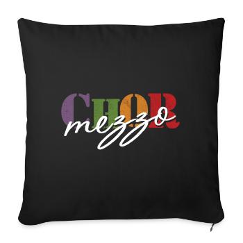 Choir mezzo-soprano - Sofa pillowcase 17,3'' x 17,3'' (45 x 45 cm) - black - Front