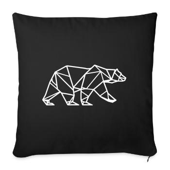 Polar Bear Polar Bear Polygon Icon - Sofa pillowcase 17,3'' x 17,3'' (45 x 45 cm) - black - Front