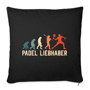 PADEL LOVERS Padel Hobby Padel Sports Funny - Sofa pillowcase 17,3'' x 17,3'' (45 x 45 cm) - black - Front