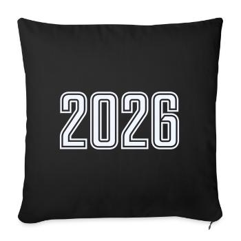 2026 - Housse de coussin décorative 45 x 45 cm - noir - Devant
