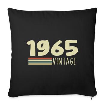 1965 Anniversaire 1965 - Housse de coussin décorative 45 x 45 cm - noir - Devant