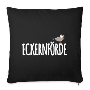 Eckernförde Möwe Ostsee - Sofakissenbezug 45 x 45 cm - Schwarz - Vorne