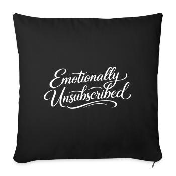 Sarcasme déconnecté émotionnellement Femmes drôles - Housse de coussin décorative 45 x 45 cm - noir - Devant
