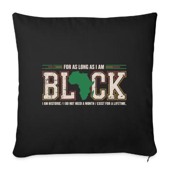 Pride Afro Black History Month Vintage - Sofa pillowcase 17,3'' x 17,3'' (45 x 45 cm) - black - Front