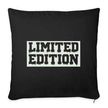 limited_edition - Sofa pillowcase 17,3'' x 17,3'' (45 x 45 cm) - black - Front