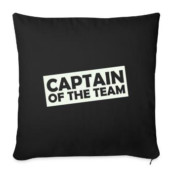 captain_of_the_team- - Sofakissenbezug 45 x 45 cm - Schwarz - Vorne