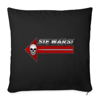 Skull Pfeil Parodie Design Sie wars - Sofakissenbezug 45 x 45 cm - Schwarz - Vorne