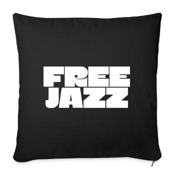 Free Jazz fettes Logo - Sofakissenbezug 45 x 45 cm - Schwarz - Vorne