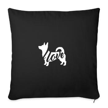 heelerlove - Sofa pillowcase 17,3'' x 17,3'' (45 x 45 cm) - black - Front