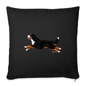 Bouvier bernois - Housse de coussin décorative 45 x 45 cm - noir - Devant