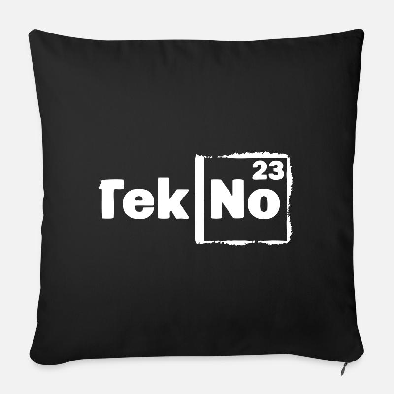 tekno 23 - Sofakissenbezug 45 x 45 cm - Schwarz