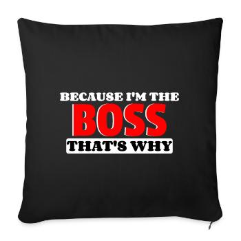 Chef Spruch - Sofa pillowcase 17,3'' x 17,3'' (45 x 45 cm) - black - Front