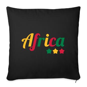 Africa / Africain / Afrique / Africain - Housse de coussin décorative 45 x 45 cm - noir - Devant