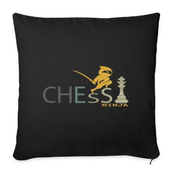 Chess Ninja Chess Thinking - Housse de coussin décorative 45 x 45 cm - noir - Devant