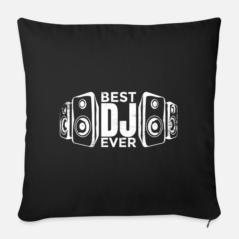 Bester DJ - Sofakissenbezug 45 x 45 cm - Schwarz