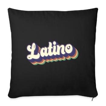Latino - Fiers Mexicains Espagnols Hispaniques Racines Hommes - Housse de coussin décorative 45 x 45 cm - noir - Devant