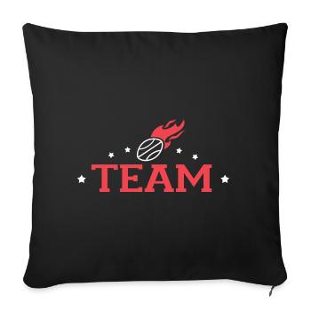 Team Rugby Cadeau humour joueur de rugby - Housse de coussin décorative 45 x 45 cm - noir - Devant