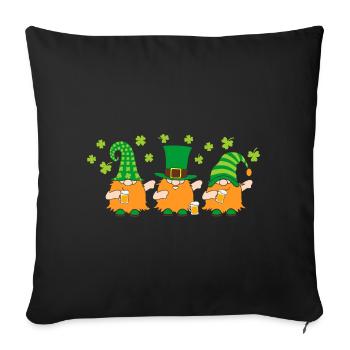 Dabbing Gnomes Cloverleaf Hat Beer - Sofa pillowcase 17,3'' x 17,3'' (45 x 45 cm) - black - Front
