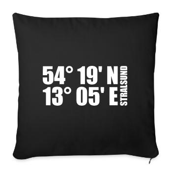 Stralsund coordinates - Sofa pillowcase 17,3'' x 17,3'' (45 x 45 cm) - black - Front
