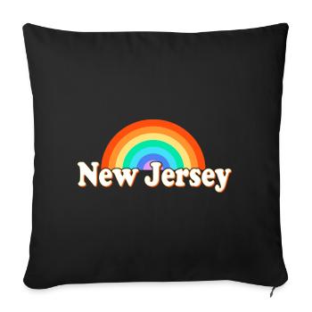New Jersey - Sofa pillowcase 17,3'' x 17,3'' (45 x 45 cm) - black - Front