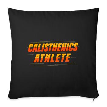 Motif de l’athlète de calisténie - Housse de coussin décorative 45 x 45 cm - noir - Devant