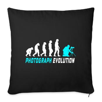 Photograph Evolution - Sofa pillowcase 17,3'' x 17,3'' (45 x 45 cm) - black - Front