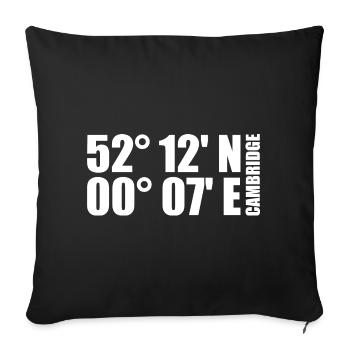 Cambridge Coordinates - Sofa pillowcase 17,3'' x 17,3'' (45 x 45 cm) - black - Front