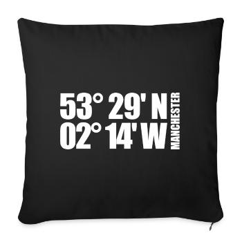 Coordonnées de Manchester - Housse de coussin décorative 45 x 45 cm - noir - Devant