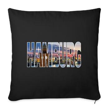 Hamburg - Sofa pillowcase 17,3'' x 17,3'' (45 x 45 cm) - black - Front