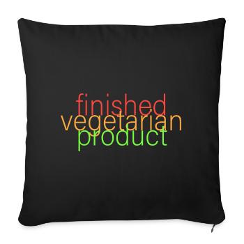 vegetarian finished product - Sofa pillowcase 17,3'' x 17,3'' (45 x 45 cm) - black - Front