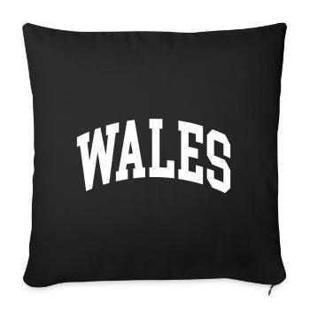 Wales - Sofa pillowcase 17,3'' x 17,3'' (45 x 45 cm) - black - Front