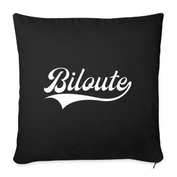 Biloute Expression Ch'ti Nordiste - Housse de coussin décorative 45 x 45 cm - noir - Devant