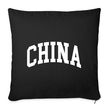 China - Sofakissenbezug 45 x 45 cm - Schwarz - Vorne