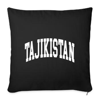 Tajikistan - Sofa pillowcase 17,3'' x 17,3'' (45 x 45 cm) - black - Front